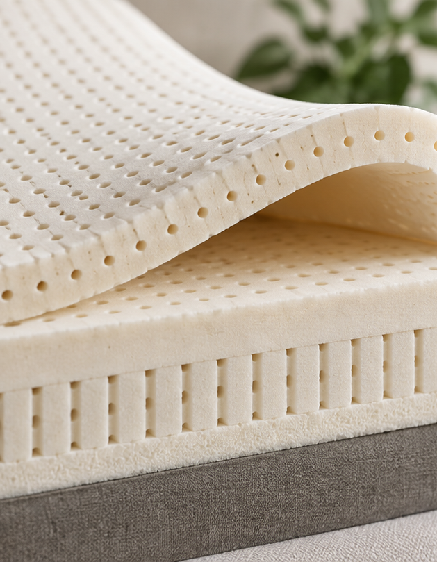 Latex mattress comfort layer detail for B2B sourcing